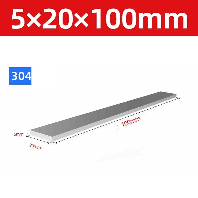 304 Stainless Steel Flat Bar Metal Plate Strip Width 10mm-80mm Thick 3mm to 20mm