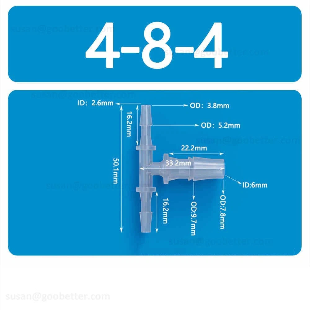 Plastic Barbed Hose Connectors — T-Piece, Elbow & Straight Fittings for Air & Water Lines