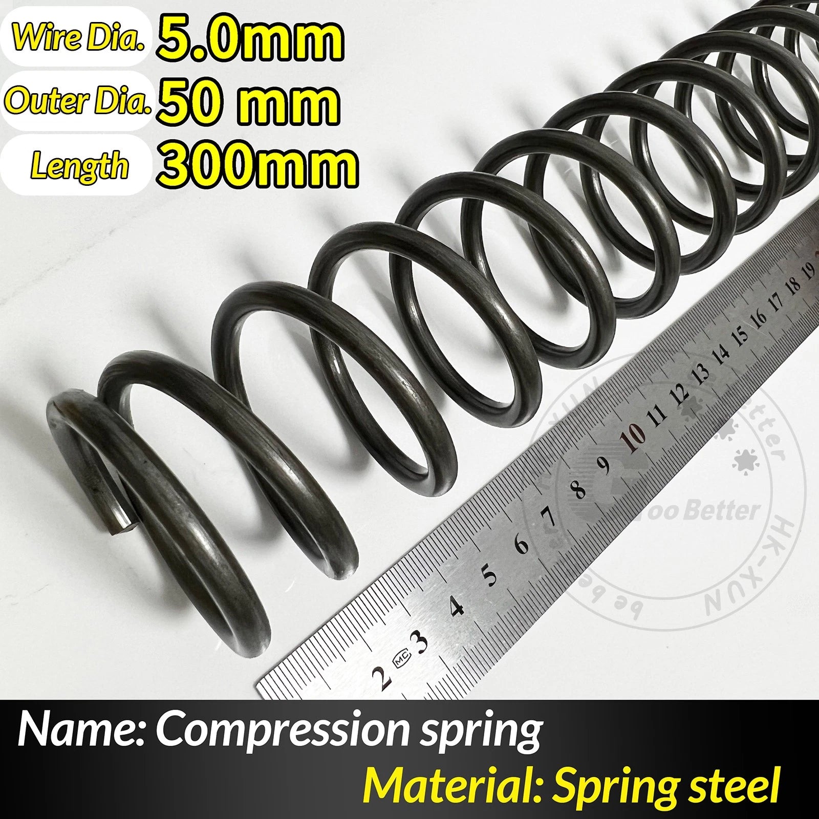 Compression Spring Pressure Springs, Wire Dia 4-5mm, OD 20-80mm, Length 300mm