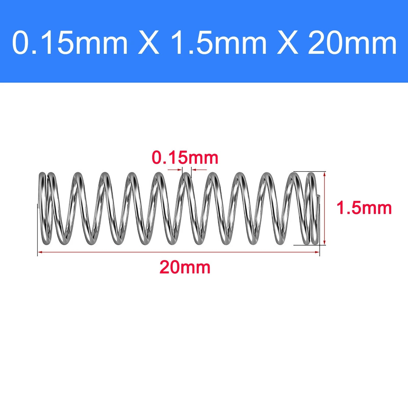 Small Micro Compression Spring Stainless Steel 0.1mm Wire Miniature Precision