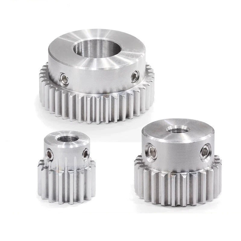 1 Mod Stainless Steel Spur Gear 15 - 50 Teeth Pinion Gear With Step Motor Gear