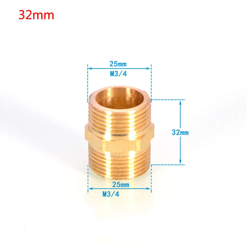 Brass BSP 3/4" Male Thread Extension Nipple Pipe Fitting