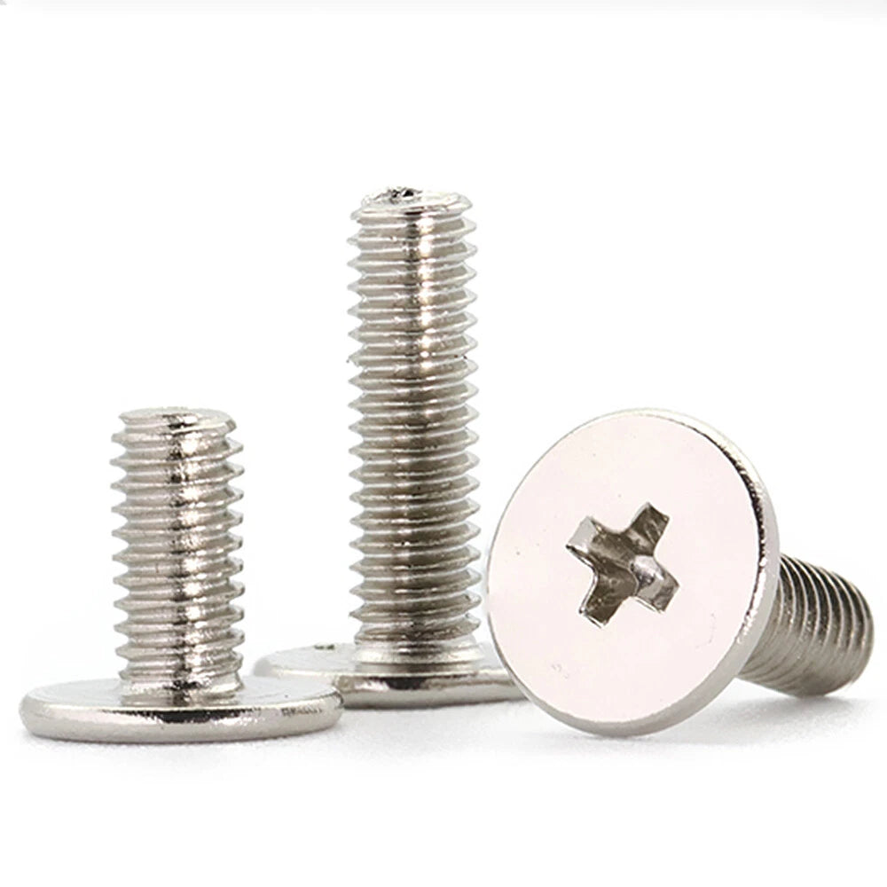 Phillips Flat Head Machine Screws – M2 M2.5 M3 M4, Nickel Plated, Laptop & Electronics Compatible