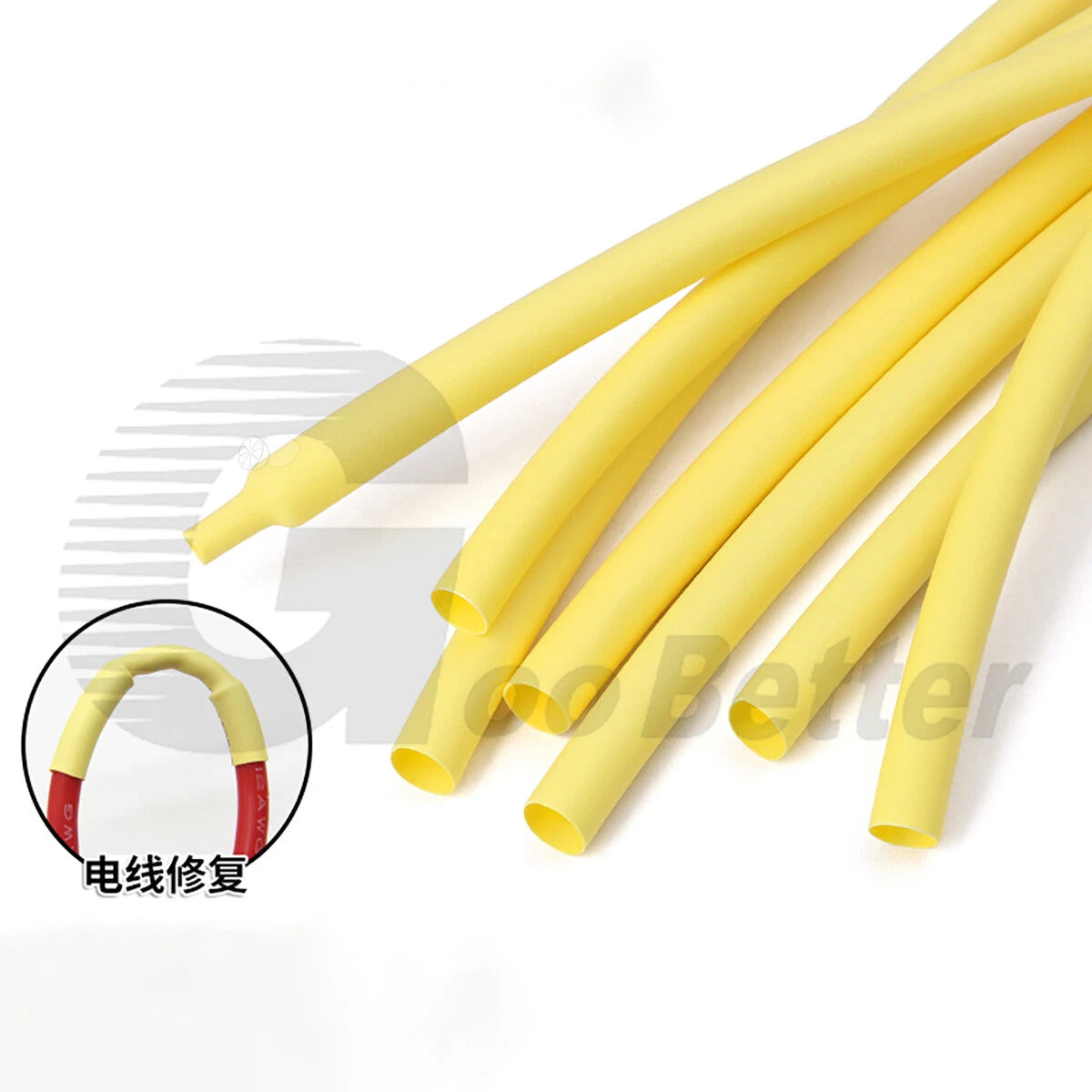 Yellow Heat Shrink Tubing – 2:1 & 3:1 Ratio, Φ0.6mm–Φ80mm, Wire Electrical Sleeving