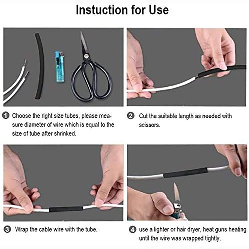 4:1 Ratio Adhesive Glue Lined Heat Shrink Tubing — Waterproof Heatshrink Sleeving