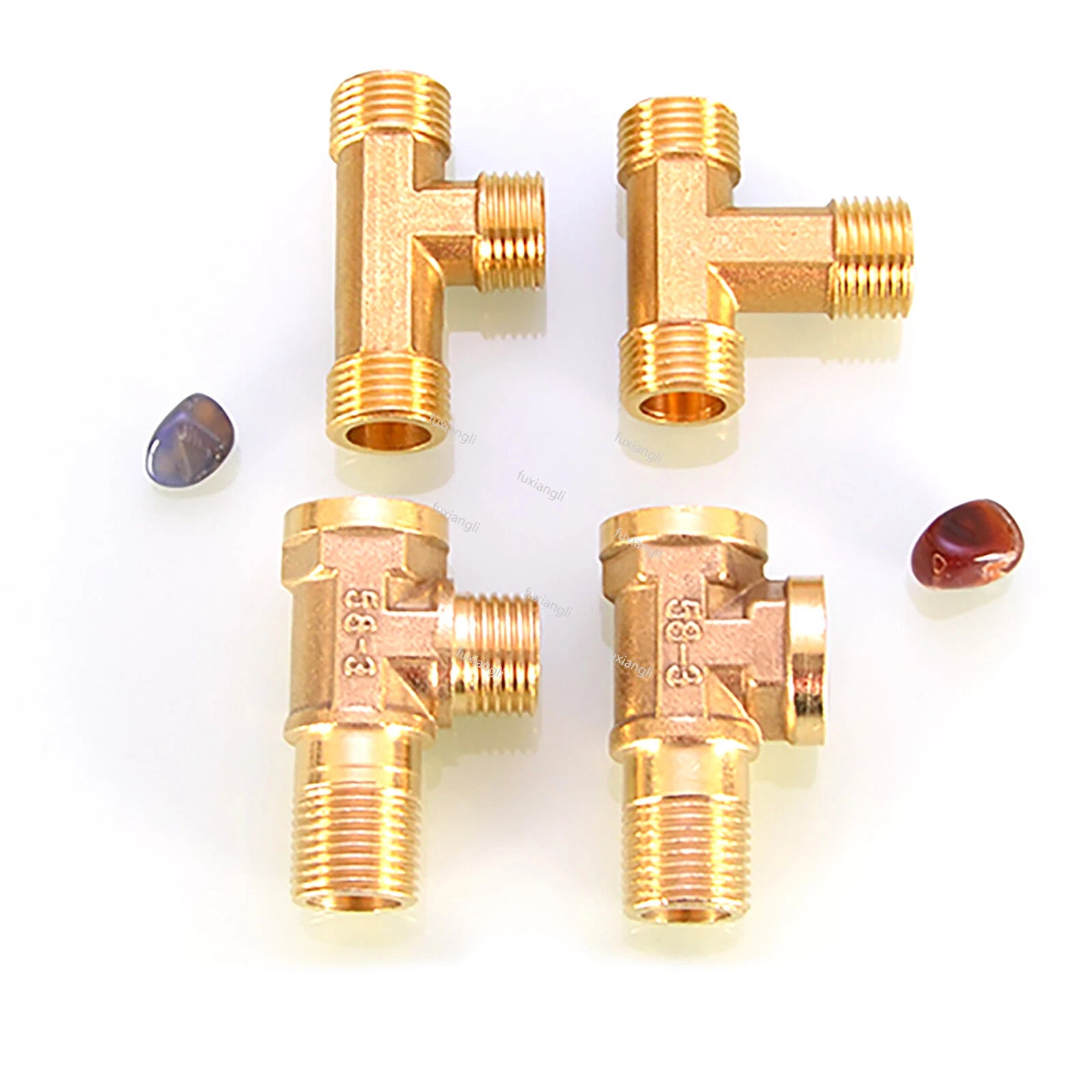 Brass BSP 1/2" T-Shape Tee Pipe Fitting | Male & Female Thread Connector