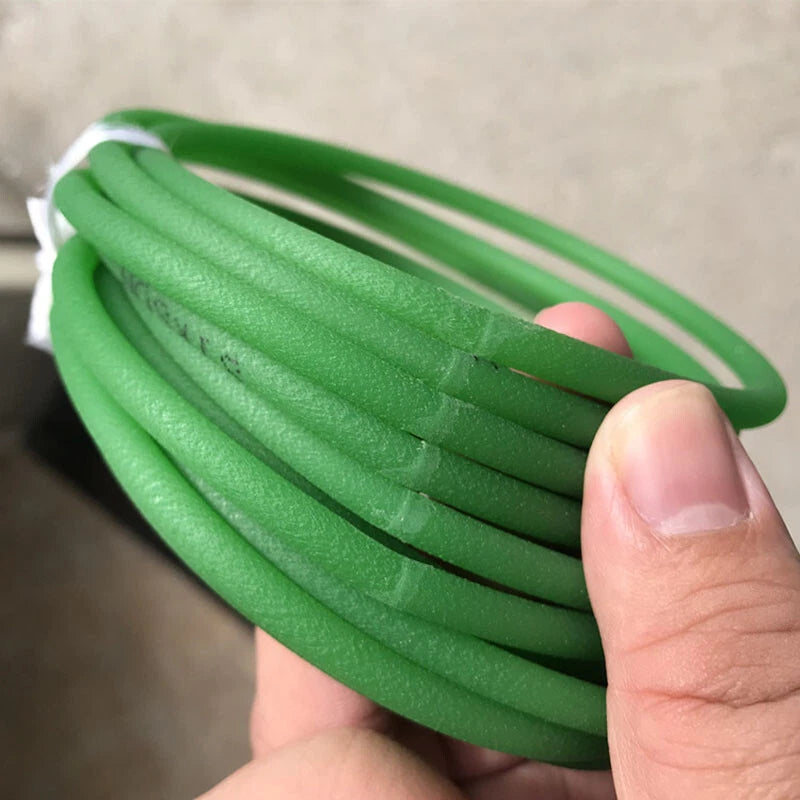 Polyurethane Round Drive Belt | PU Urethane Round Belt Ø1.5–18mm Rough Surface Green