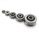 U/V Groove Metal Pulley Ball Bearings Wheel Steel Guide Roller Bore 3/4/5/6mm