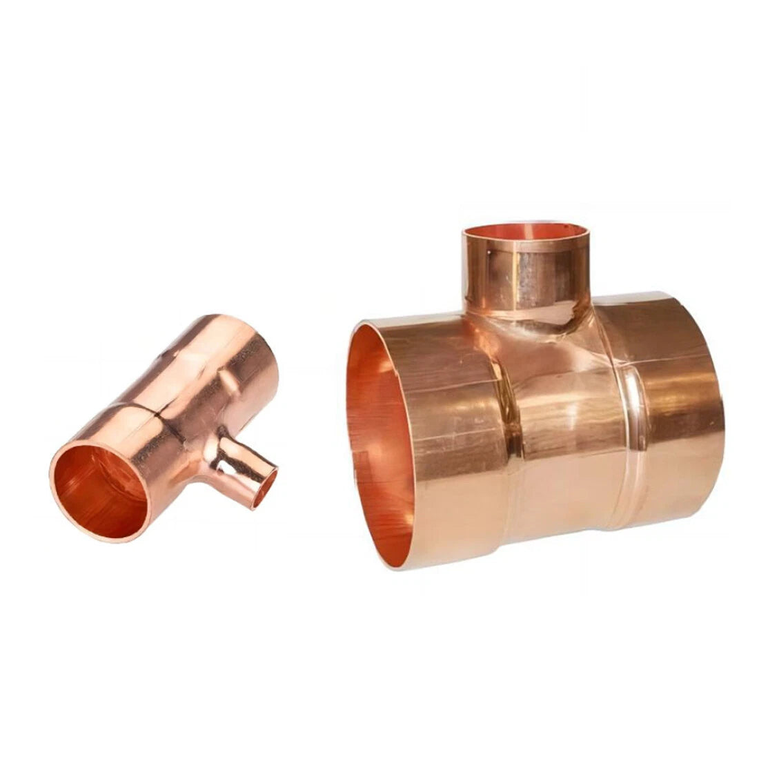 Copper End Feed Reducing Tee Fitting | 6.35mm–108mm | Welded Joint Plumbing