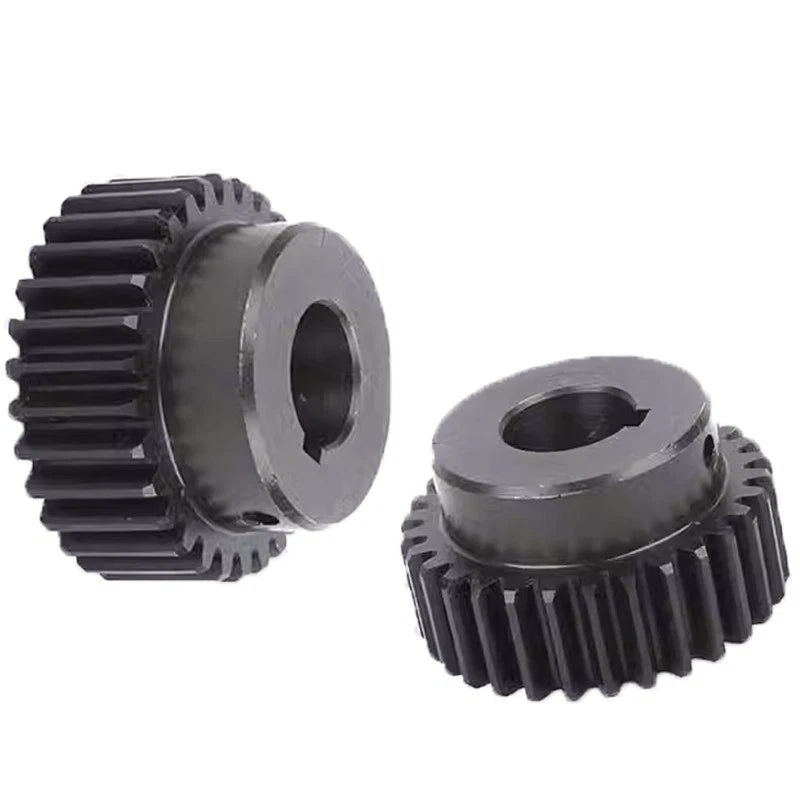 1 Module 45# Steel Spur Gear 20-80 Teeth 1M Keyway Bore Drive Gear For CNC Motor