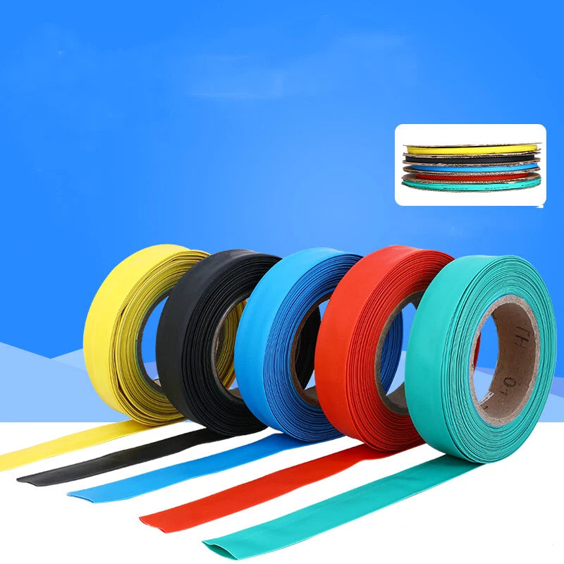 PVC Heat Shrink Tubing 7–40mm | Colorful Battery Pack Wrap, 1 Meter