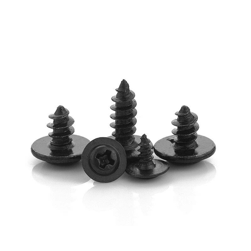 340pcs Black Modified Truss Head Self Tapping Screws Set – M3 M3.5 M4 M5