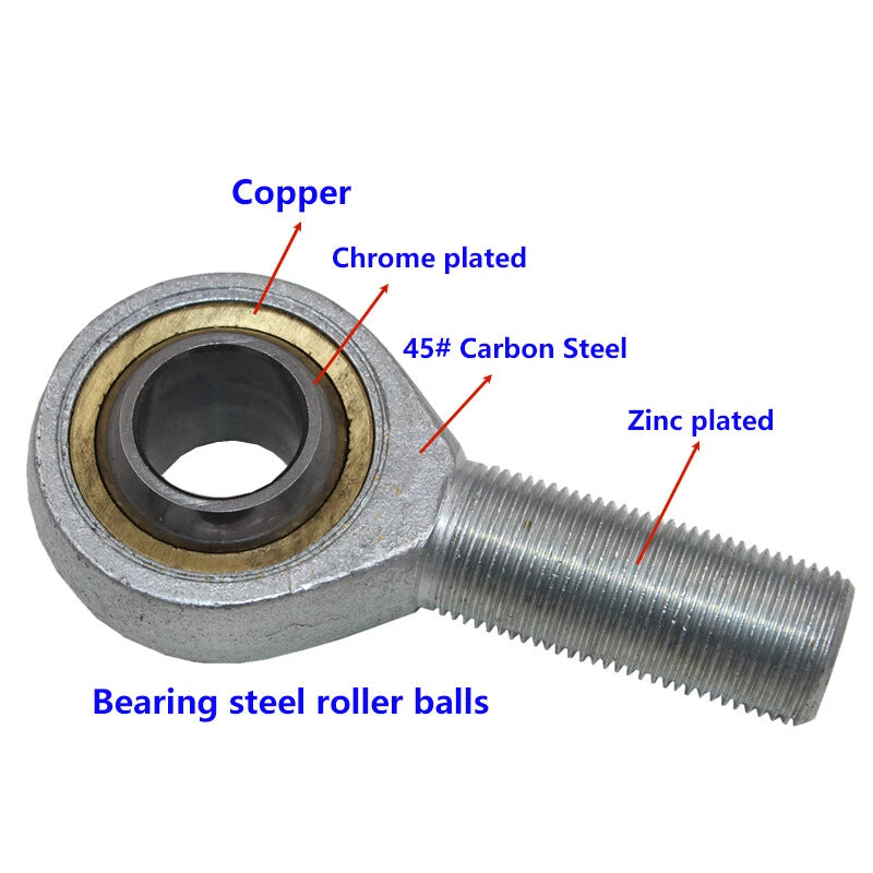 Right/Left Male Thread Eyelet Rod End Spherical Plain Bearings Ball Joint 4-30mm