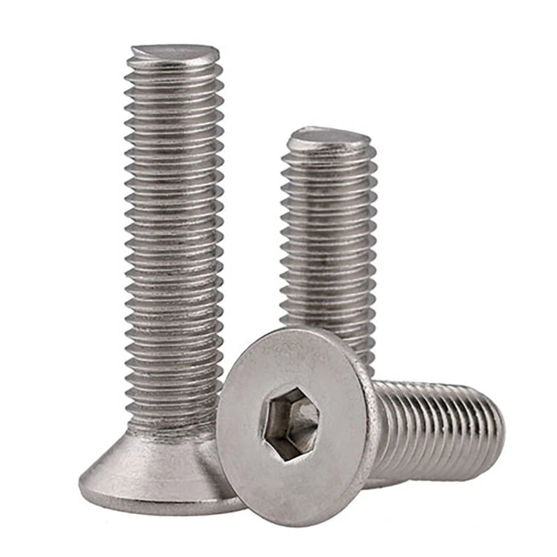 M3–M12 Countersunk Hex Socket Screws – 316 Stainless Steel (A4), DIN7991, 4–100mm