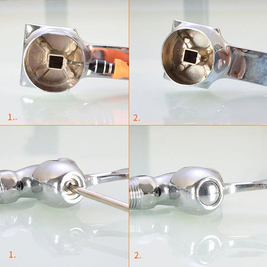 Basin Faucet Hot & Cold Indicator Screw Cover Caps – Tap Handle Head Fixing Screws (Type A/B/C/D, Plastic or Metal)