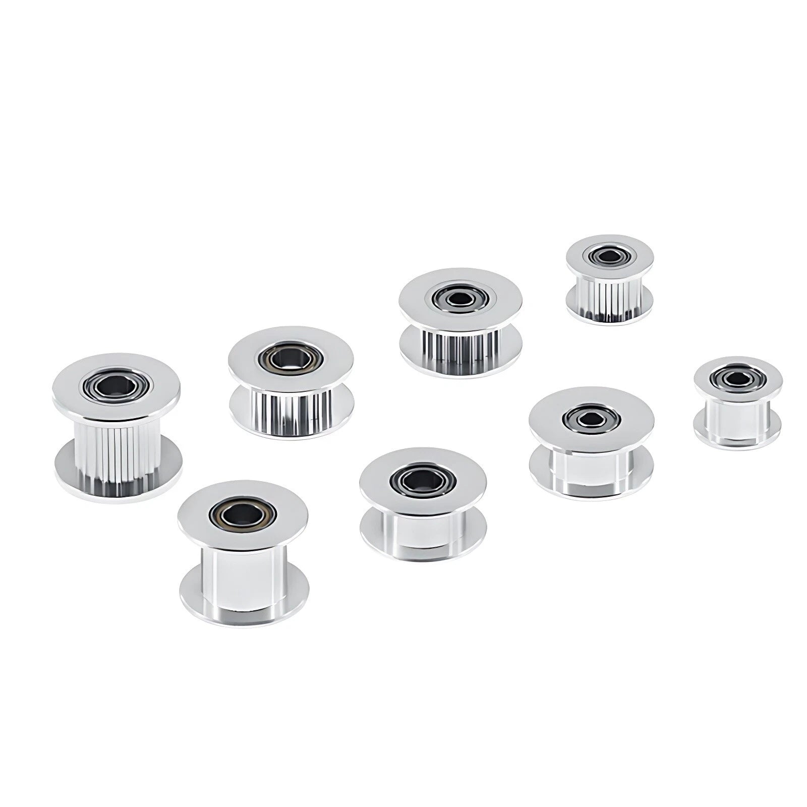 GT2 6mm/10mm Timing Belt Smooth/Toothed Tooth Idler Drive Pulley 12-60 Bore 3-15