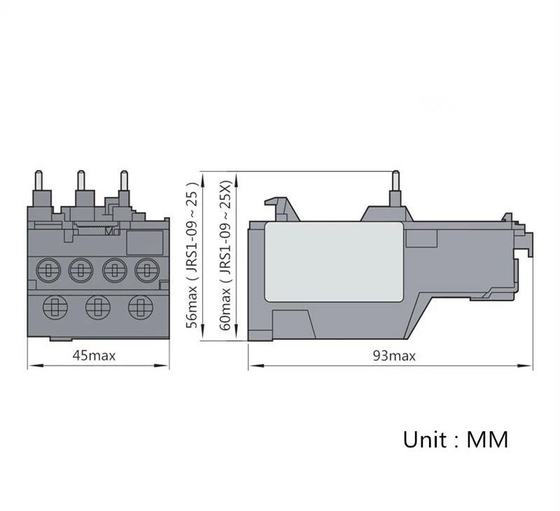 Thermal overload relay JRS1 - 09～25/Z temperature compensation 25A - HomeDIYer