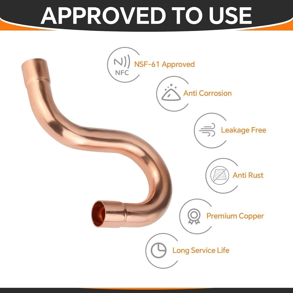 Copper End Feed Return Bend Fitting | 9.52mm–54mm Pipe Sizes
