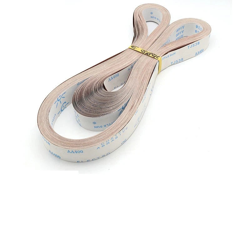 100x915mm 50x2100mm Sanding Belts — P80 to P600 Grit Aluminum Oxide for Metal Wood Surface Prep