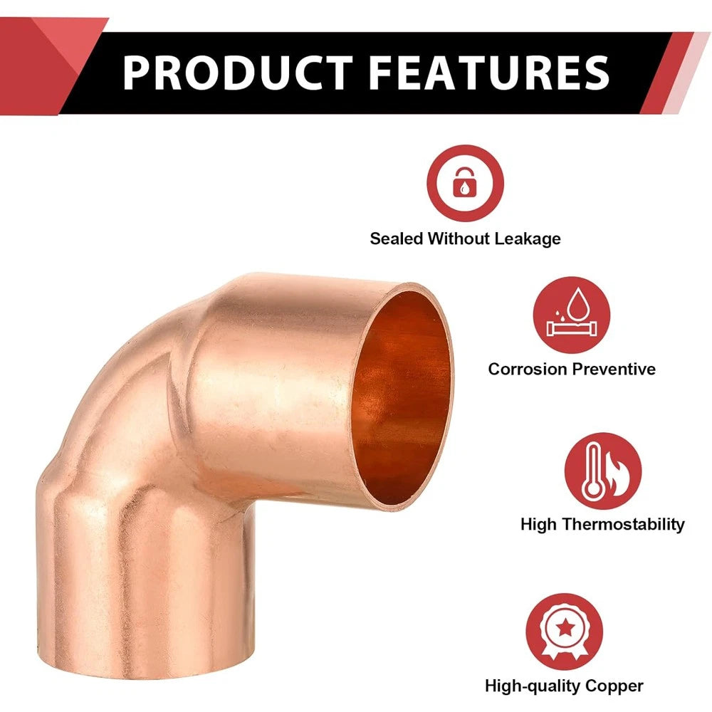 End Feed Copper Elbow Fittings | 6mm–133mm | WRAS Approved Plumbing Bend
