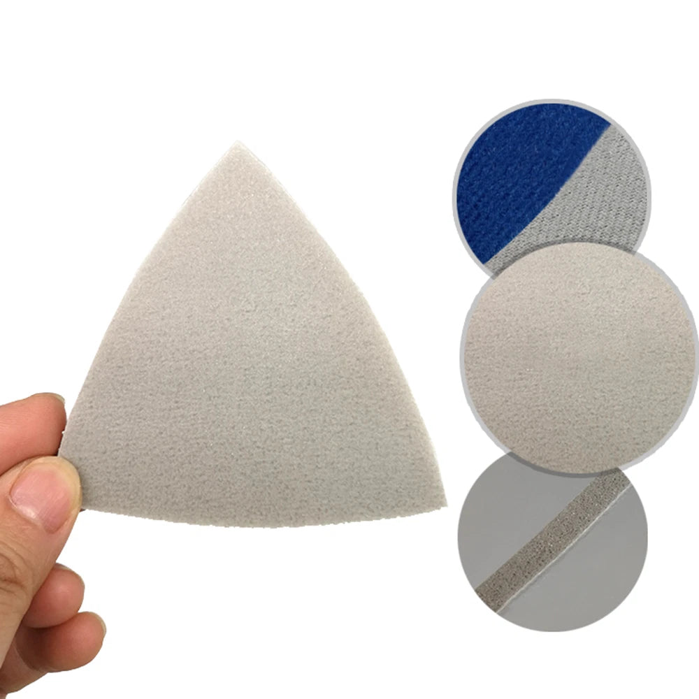 80/90 mm Triangular Sanding Disc Sponge Polishing Hook Loop Sandpaper 300#-3000#