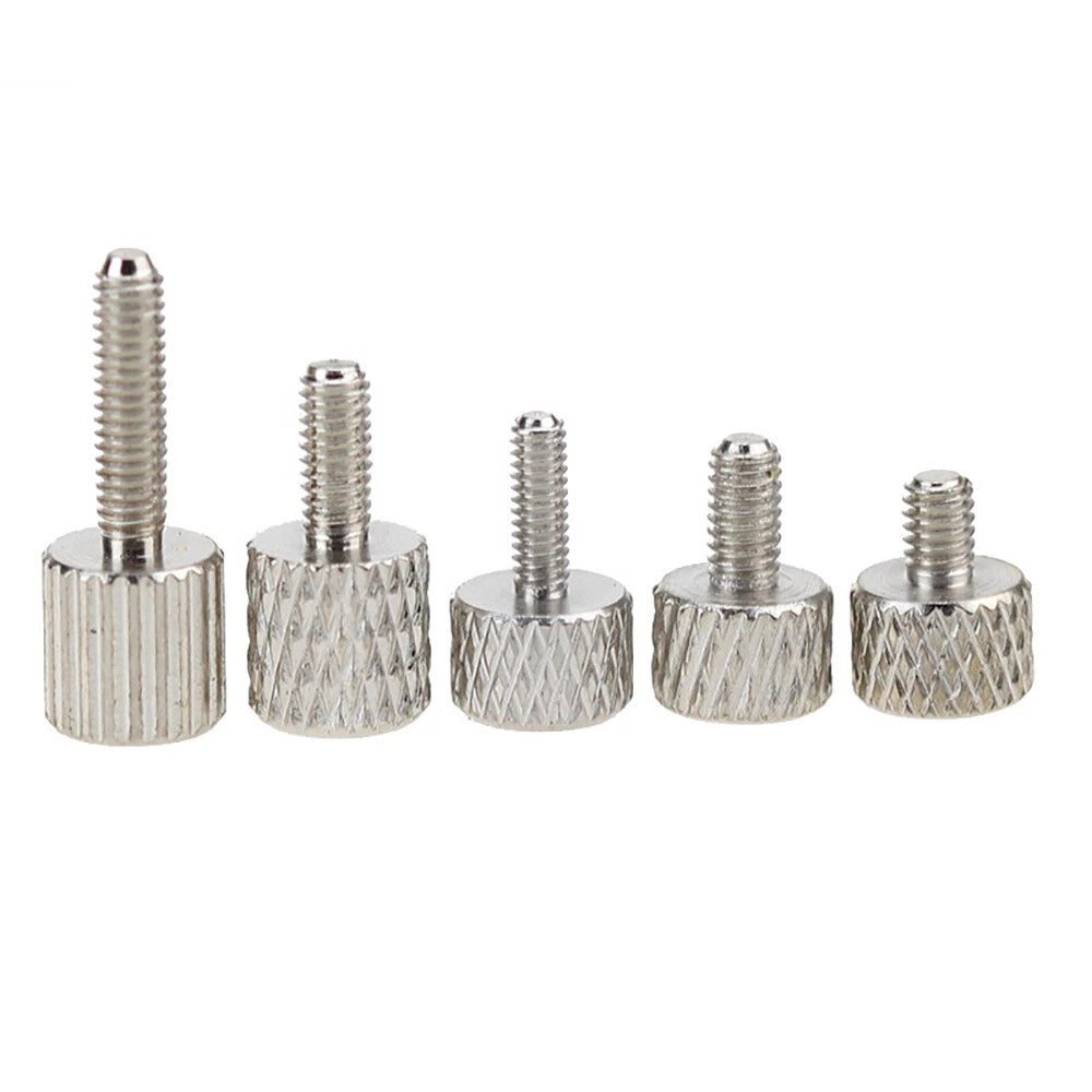 Knurled Thumb Screws M1.6–M5 Steel Hand-Tighten Knob Bolts
