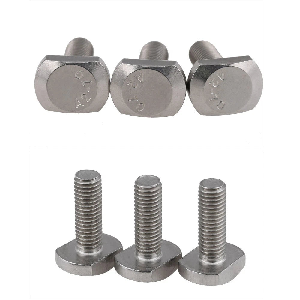 A2 Stainless Steel T - Slot Bolts | M5 M6 M8 M10 M12 | 12mm–70mm | T - Track Bolts - HomeDIYer