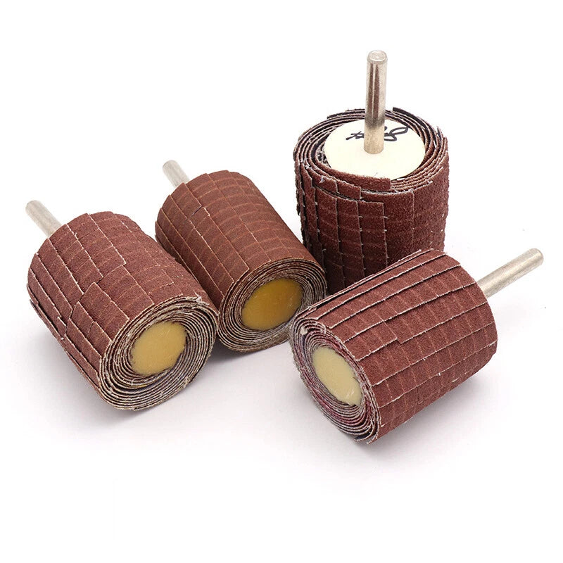 35mm Flap Wheel Disc 150-400 Grit with 6mm Mandrel – Sanding for Drill & Rotary Tool