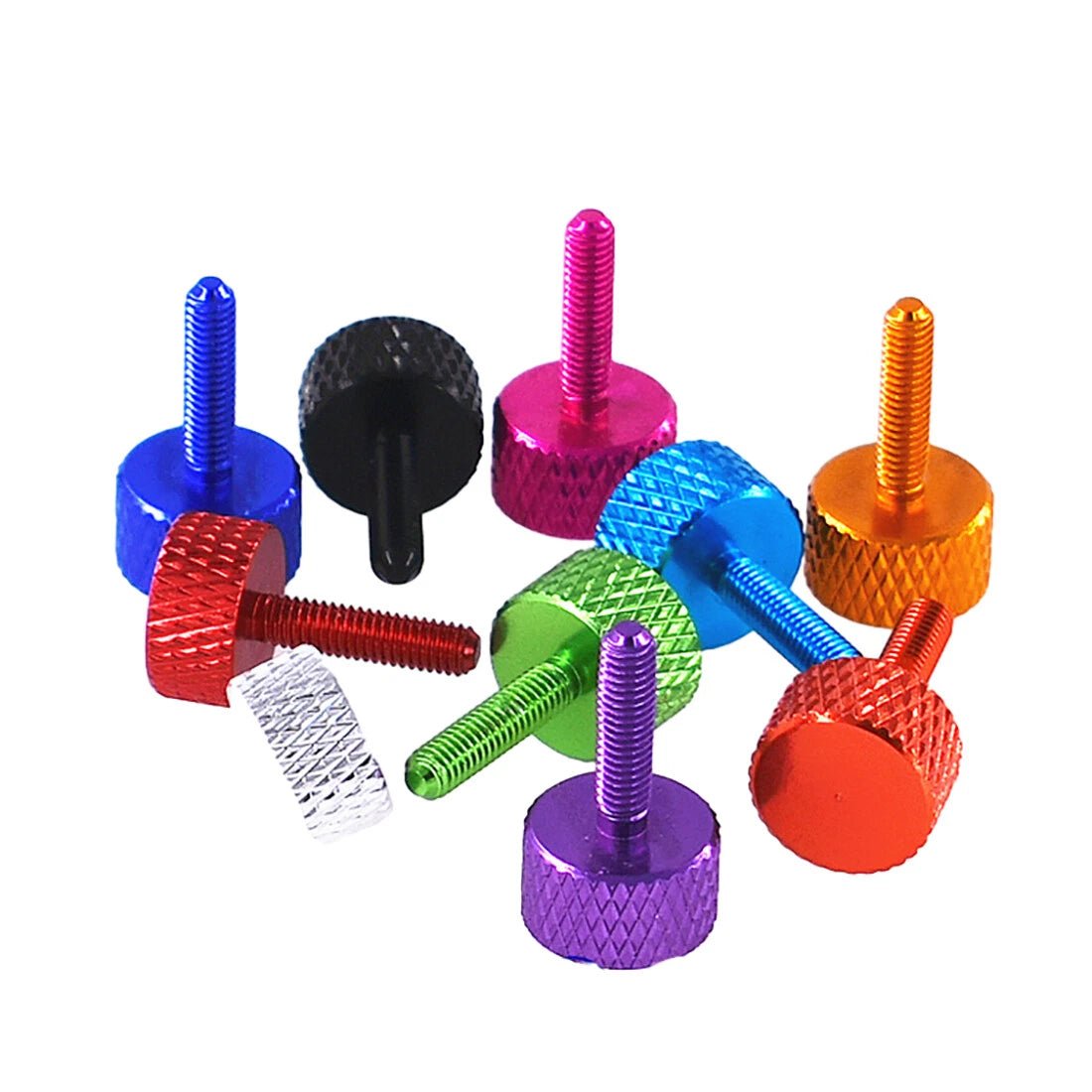 M3 Knurled Thumb Screws – Aluminum Anodized, Multiple Colors & Lengths - HomeDIYer