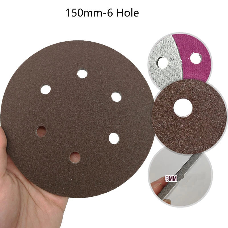 125/150mm Sponge Discs Sanding Orbital Sandpaper Hook Loop 300-2000 Grit For Car