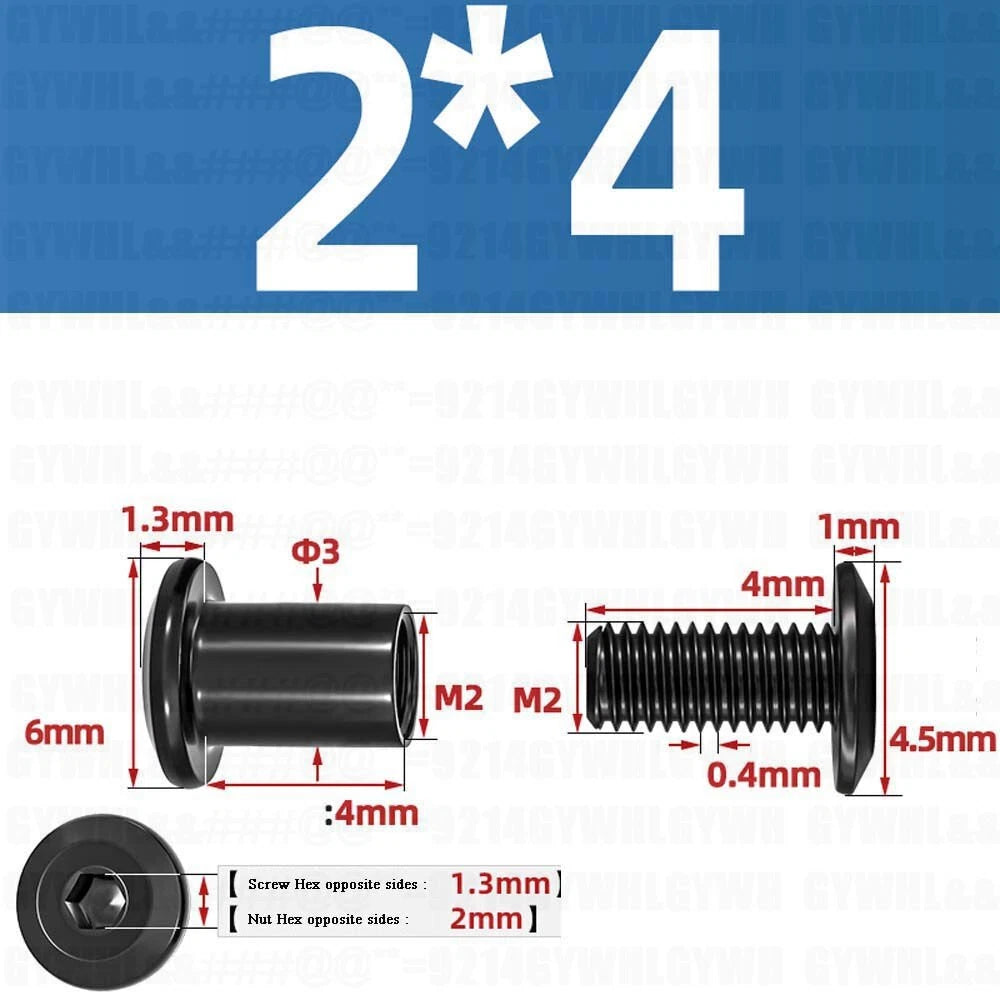 Metric Furniture Connector Bolts with End Cap Nuts — Stainless Steel M2 to M10
