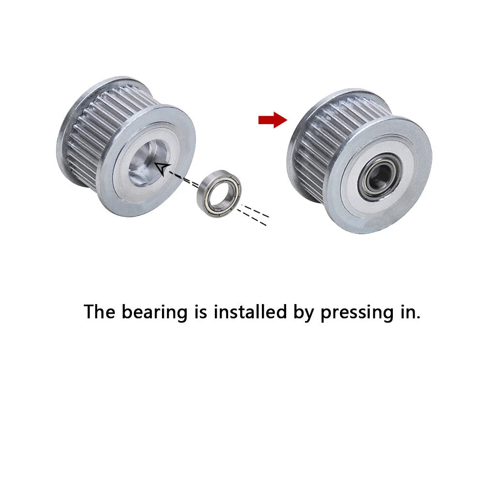 HTD 8M Timing Belt Pulley Idler Pulley 15-30T, Bore 5-25mm, for CNC, 3D Printer