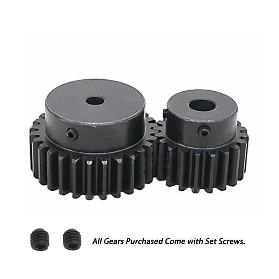 1 Mod 45# Steel Pinion Spur Gears 12-120 Teeth 5-16mm Bore With Screw Hard Tooth