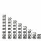Compression Spring 65 Manganese Steel Wire Dia:0.3-0.9mm OD:3-12mm Length: 305mm