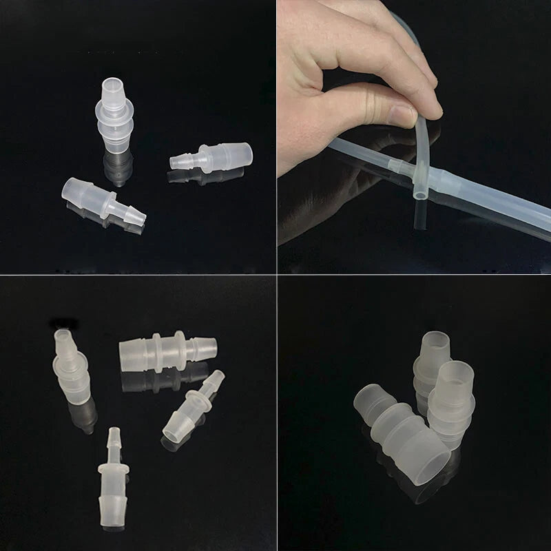 Plastic Straight Tube Joiner Connector — Hose Pipe Coupler 1.6mm to 19mm