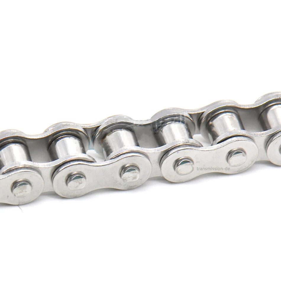 Roller Chain 04C-1 Pitch 6.35 mm 1/4" Single Row Chain Stainless-Carbon Steel