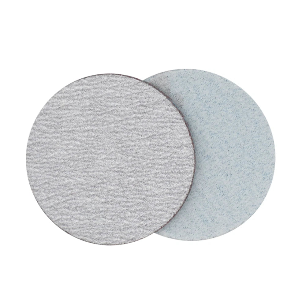 Dry 25/50/75/100/125/150 mm White Sanding Discs Hook Loop Sandpaper Grit 60-1200