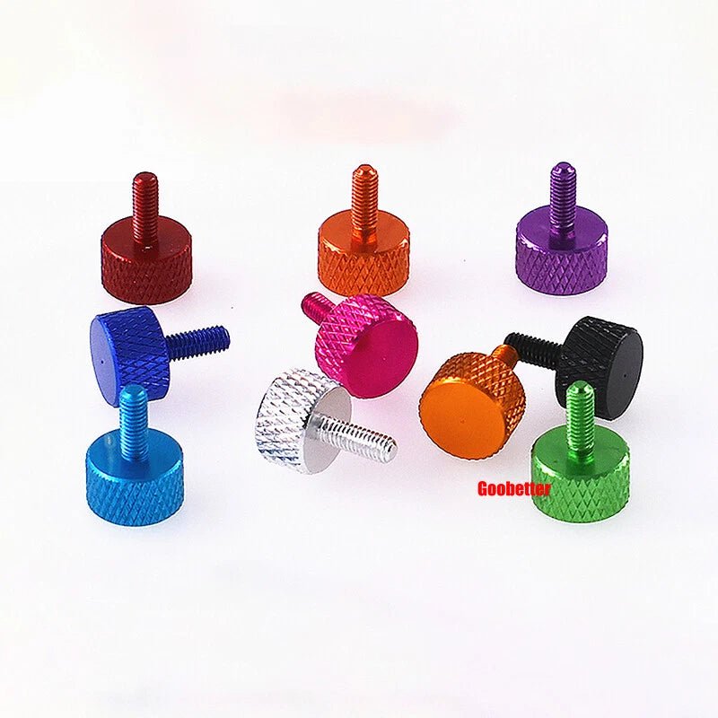 M3 x 8mm Colour Anodized Knurled Thumb Screws – GB835 Aluminum Hand Tighten Grip Bolts (10 Colors) - HomeDIYer