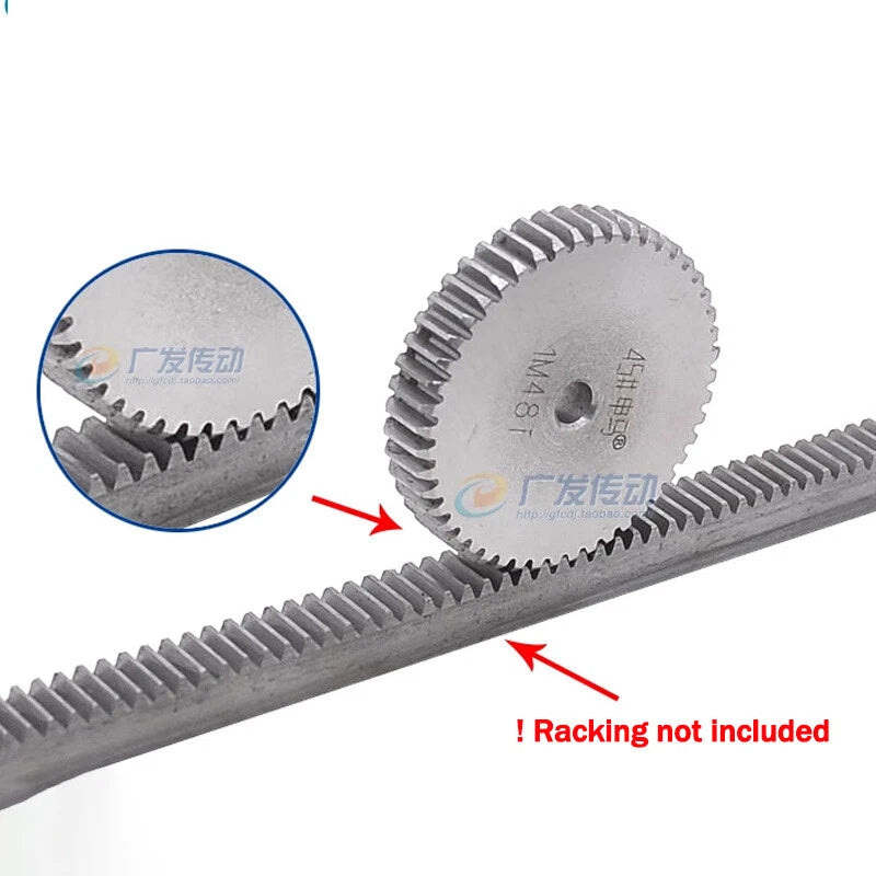 Steel Spur Gear 1,1.5,2 Mod 12T-150T Teeth Metal Pinion Gear 14-258mm Outer Dia