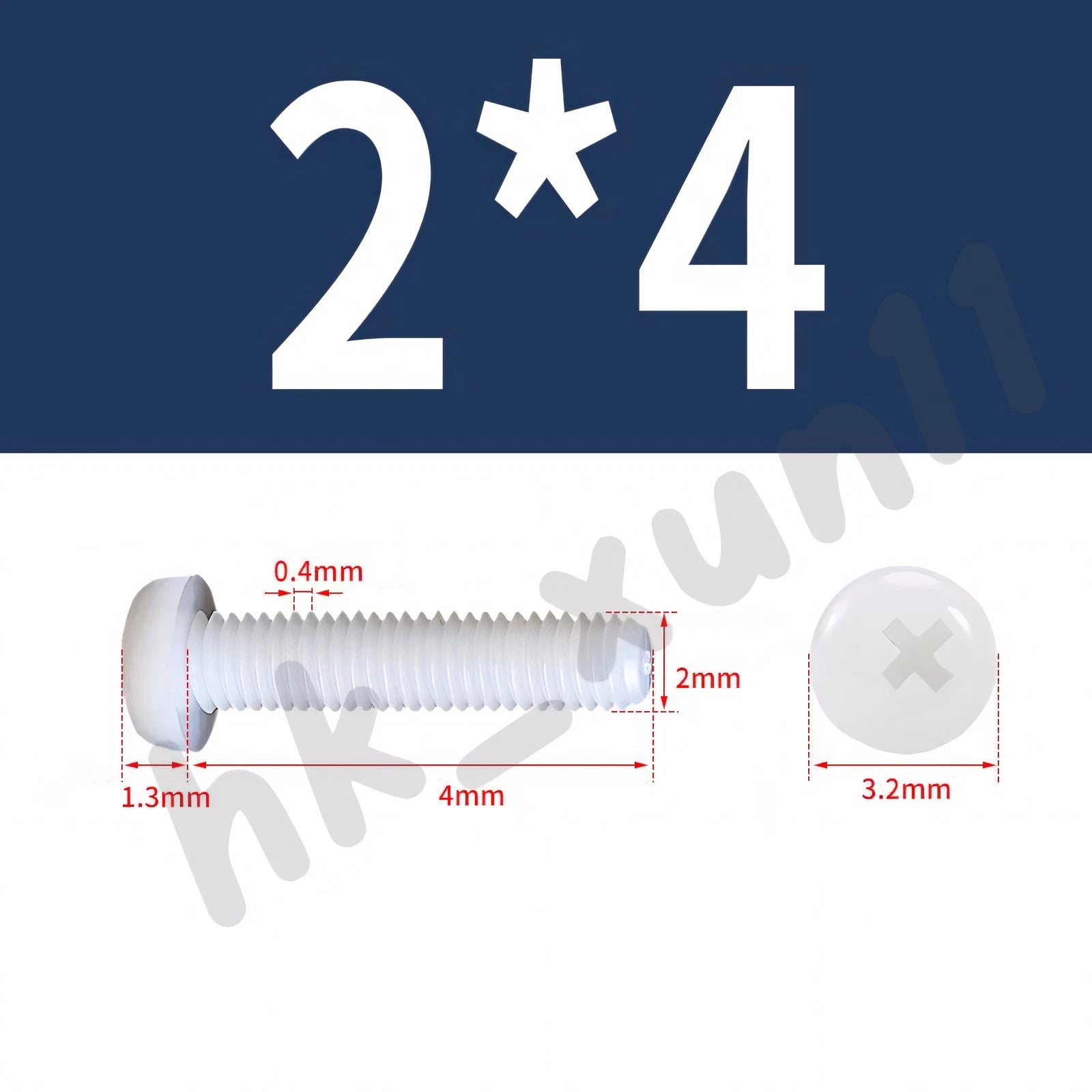 White/Black Nylon Phillips Machine Screws – M2 to M6, Plastic Round Pan Head Bolts