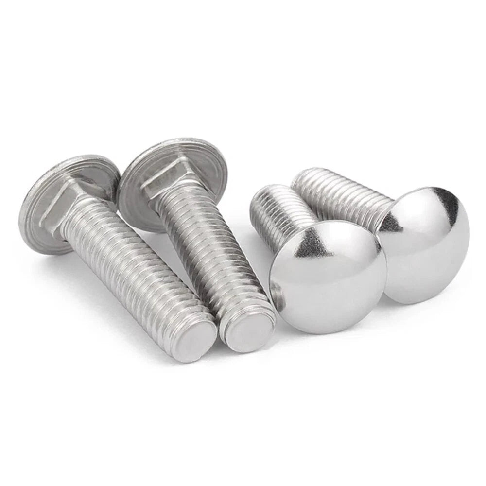Carriage Bolts 304 Stainless Steel — M4 M5 M6 M8 M10 M12 Cup Square Dome Head - HomeDIYer