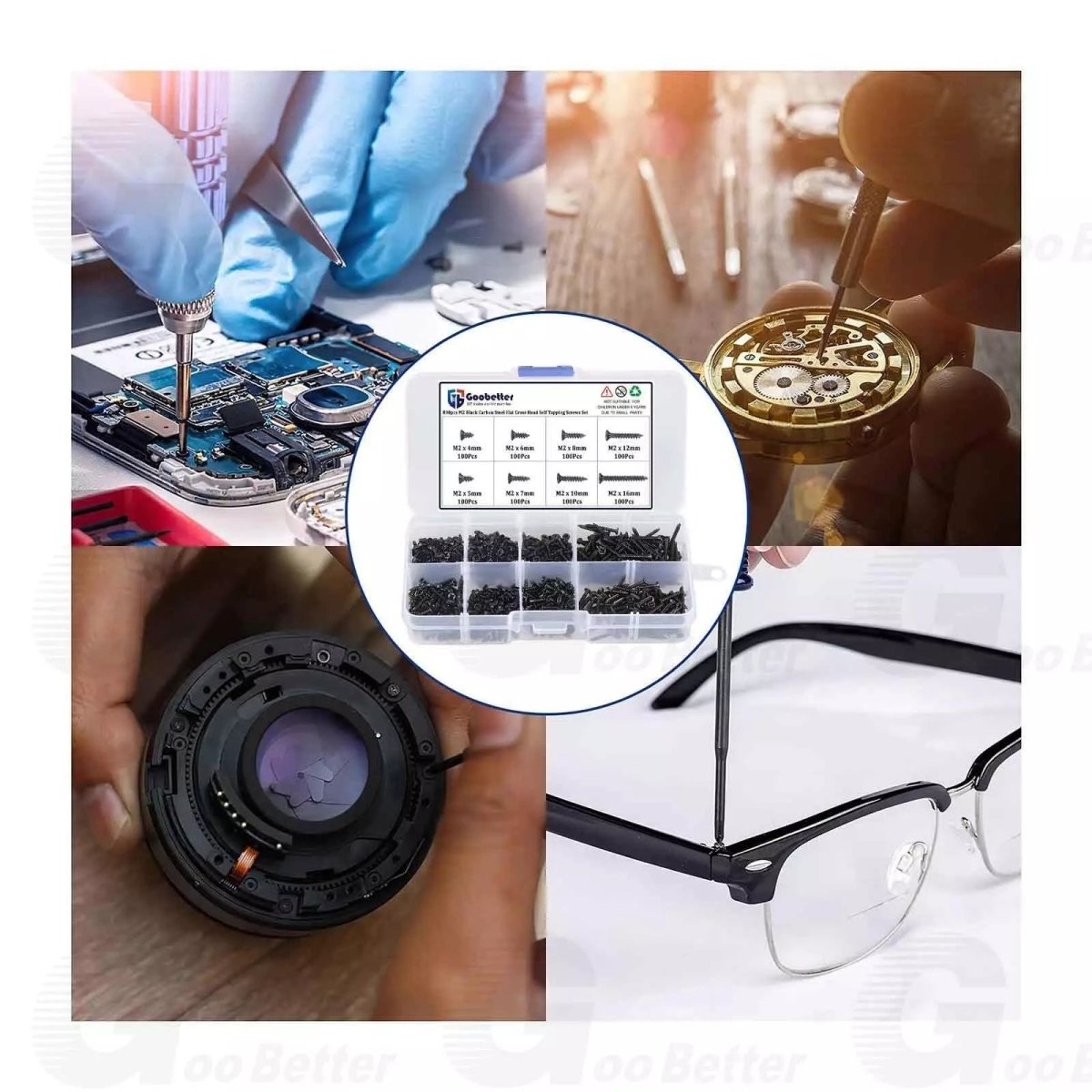 800PCS M2 Laptop Notebook Computer Replacement Screws Kit Small Micro Mini Screw - HomeDIYer