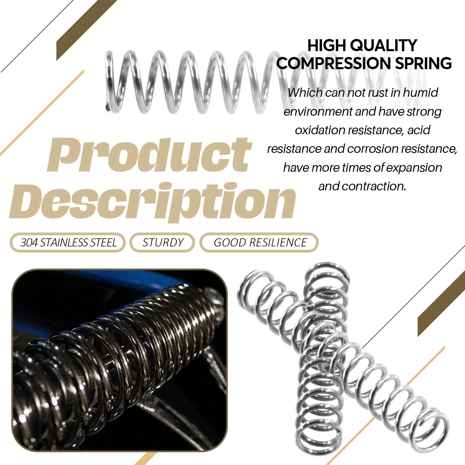 Compression Spring Wire Dia.0.5mm Length 5mm-50mm Small Stainless steel Springs