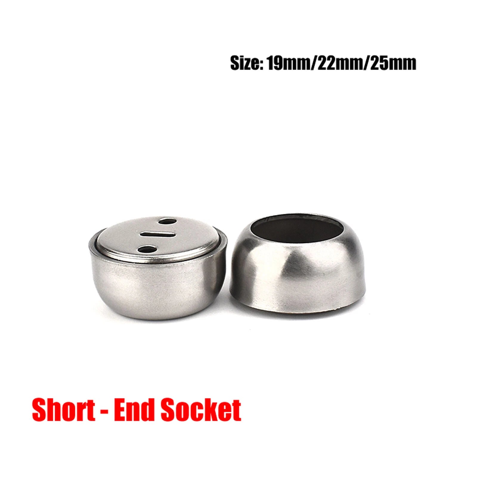 Stainless Steel Wardrobe Rail Brackets & Sockets — End & Centre, Short & High Profile