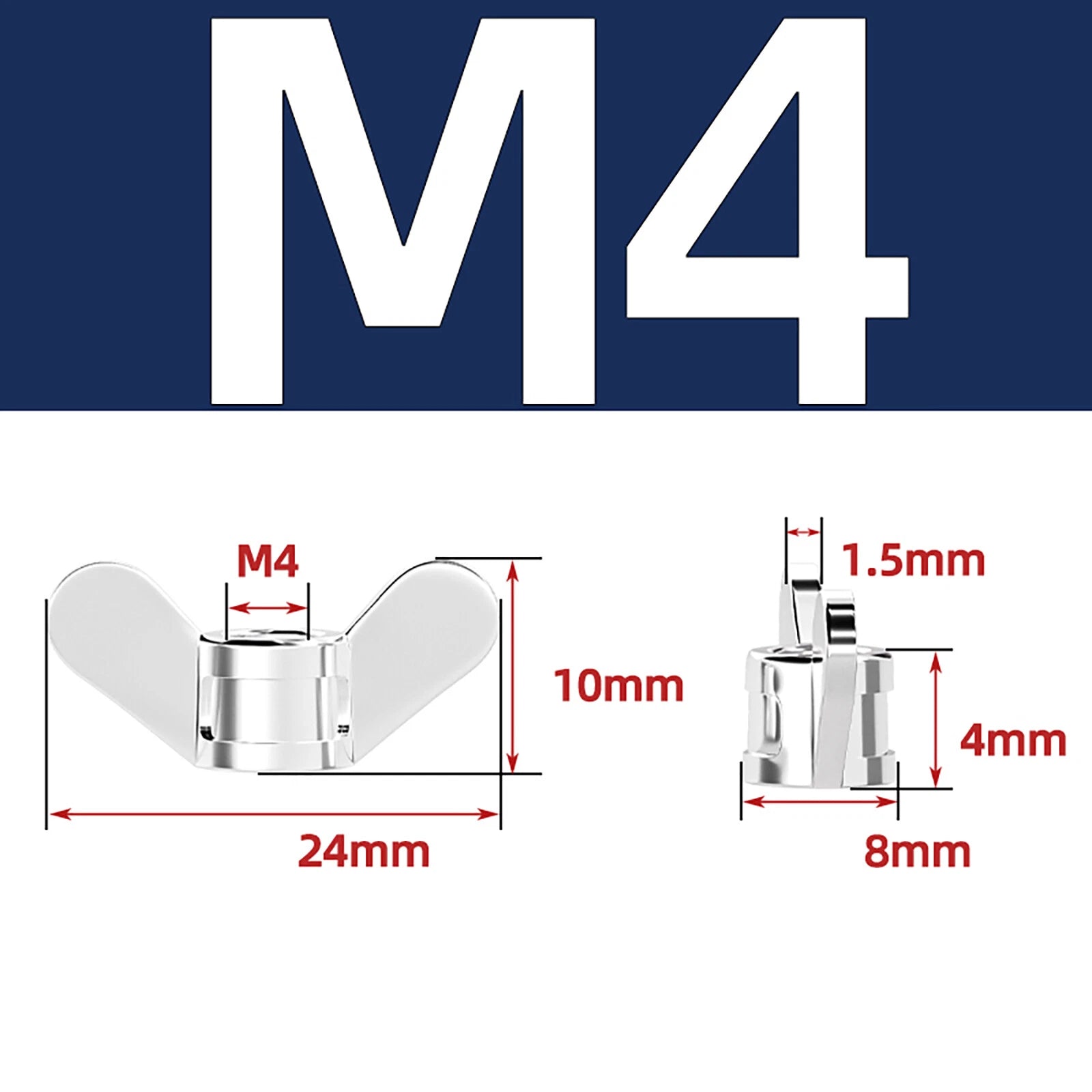 Wing Nuts A2 Stainless Steel Butterfly Nut to Fit Bolts & Screws M4 M5 M6 - M20