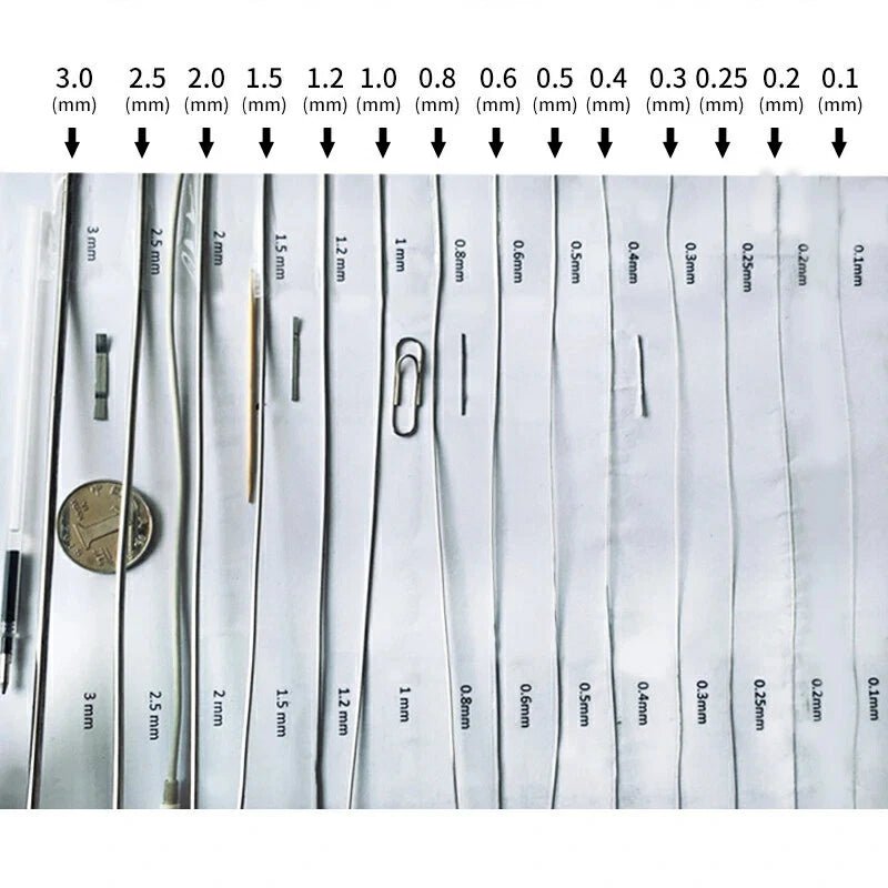 304 Stainless Steel Wire 0.1mm - 3mm Single Soft/Hard Steel Wire Rustproof Durable - HomeDIYer