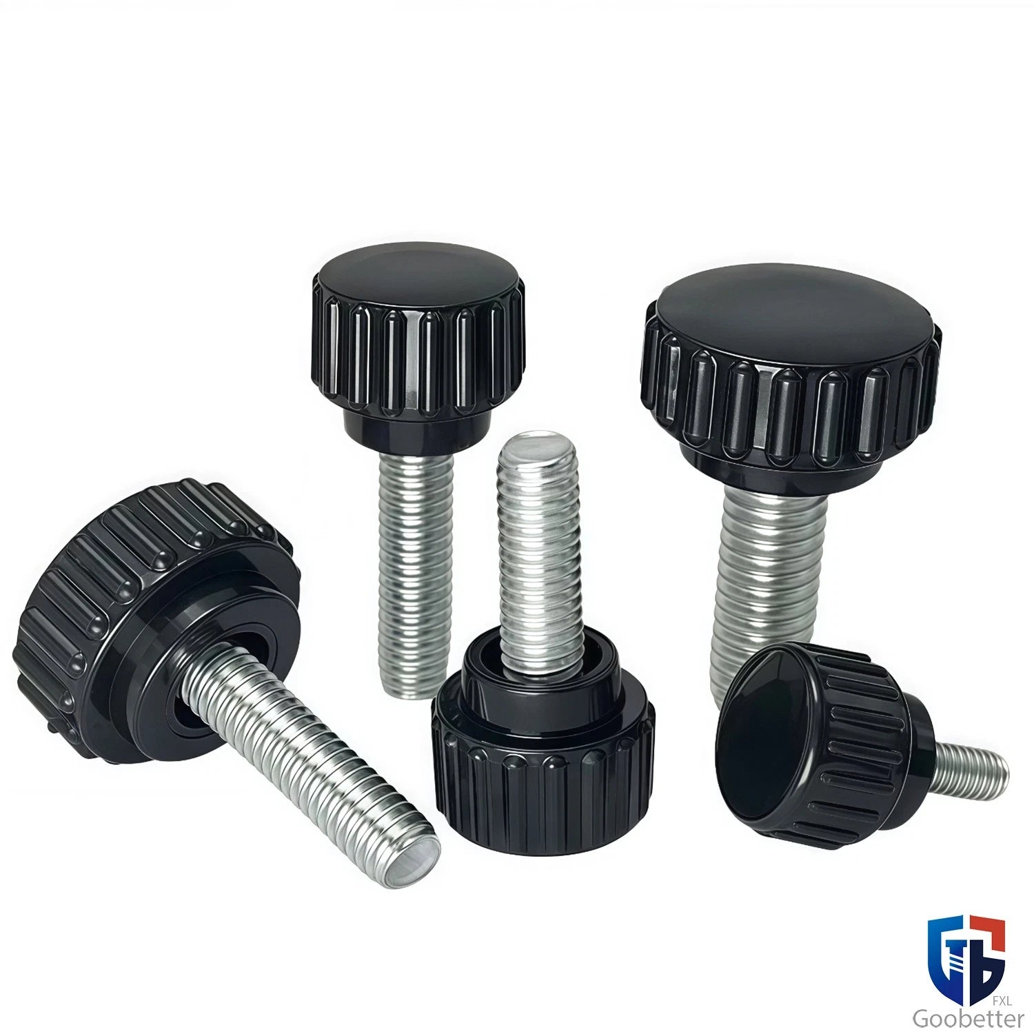 Knurled Thumb Screws with Round Plastic Handle — M3 M4 M5 M6 M8 M10 Clamping Knob Bolts