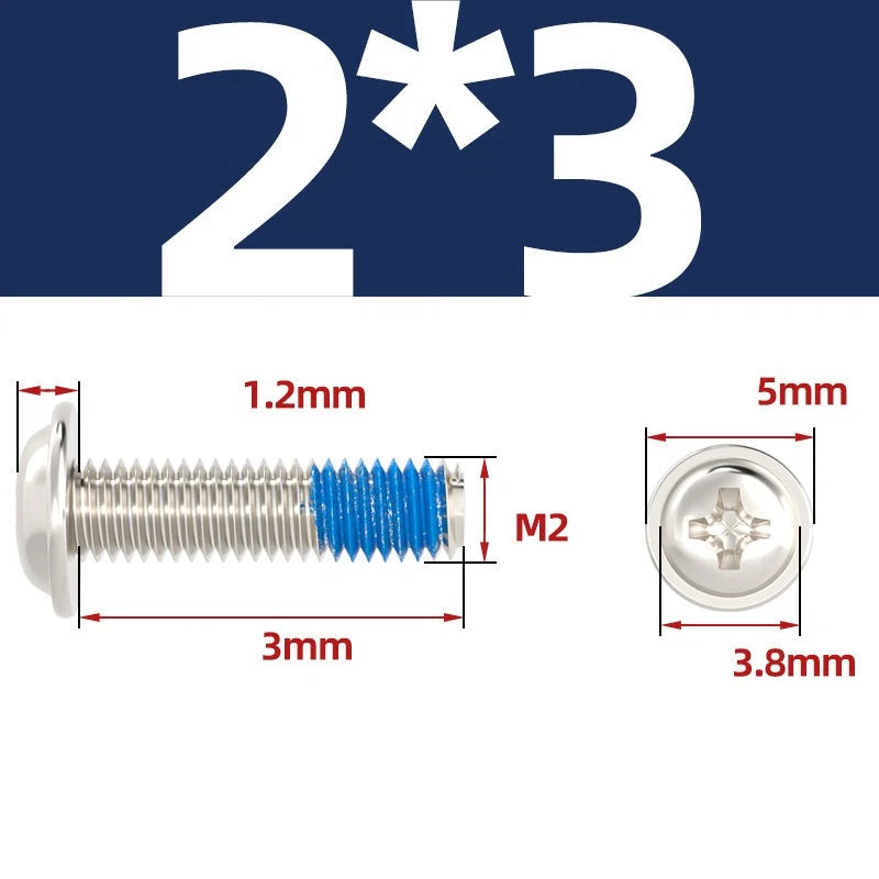 M2–M6 Flanged Button Head Screws – Carbon Steel, Phillips Drive, Nickel or Black Zinc Plated