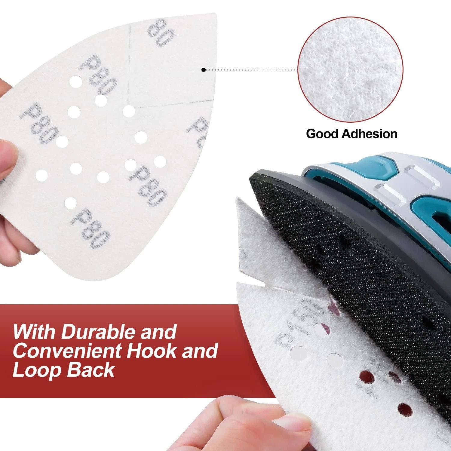 12 Holes Mouse Sandpaper Pad Sanding Discs for Black and Decker Mouse Sanders