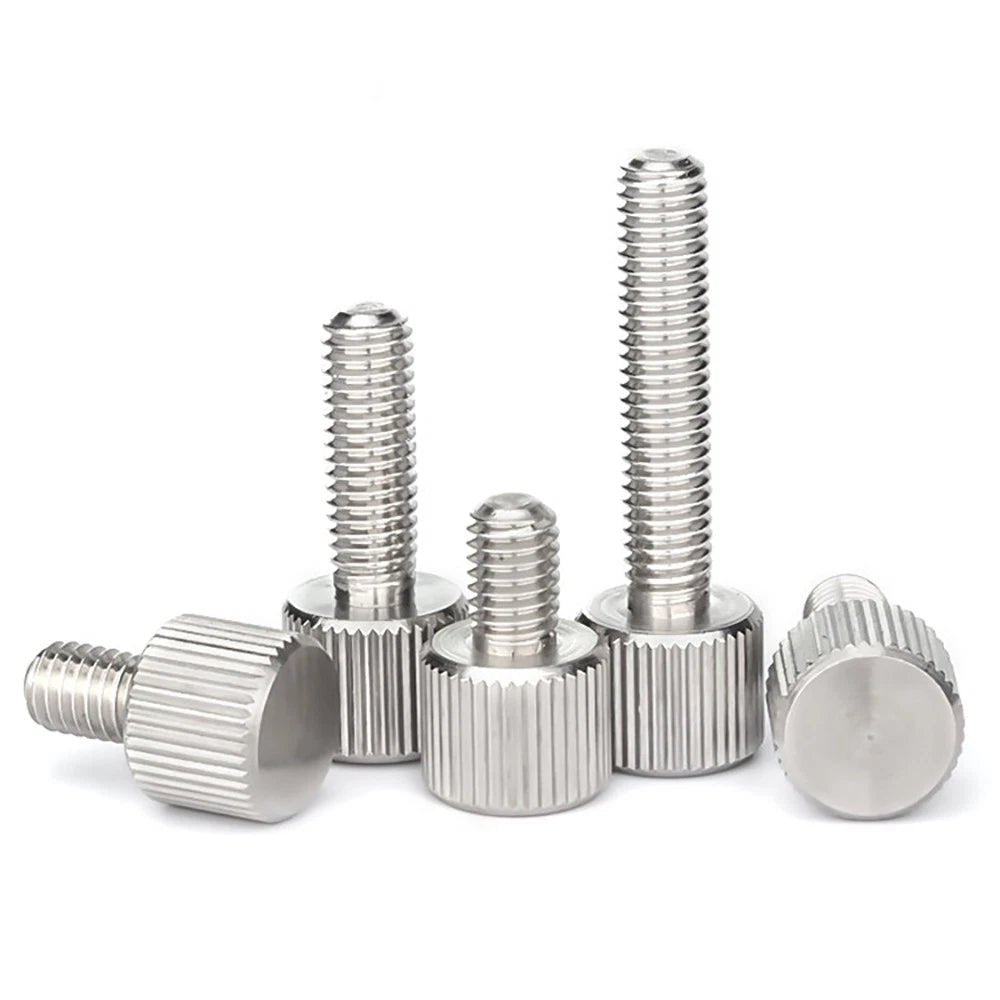 M3 Knurled Thumb Screws A2 Stainless Steel Flat Head Thumbscrew Bolts 6mm to 20mm - HomeDIYer